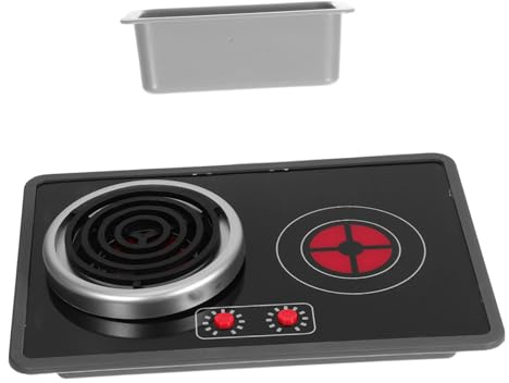 Toyvian Cocina Infantil con Accesorios de Simulado Cocina de Inducción Realista con Luz y Sonido Fregadero y Estufa Mini para Niñas Juguete Portátil para rol Casa y Escuela