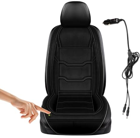 Cojín De Asiento Con Calefacción Para Automóvil: Tela De Felpa Suave, Ajuste De Temperatura Ajustable, Diseño De Almohadilla Térmica Rápida, Funda Ergonómica Para Silla Cálida Para Comodidad En Invier