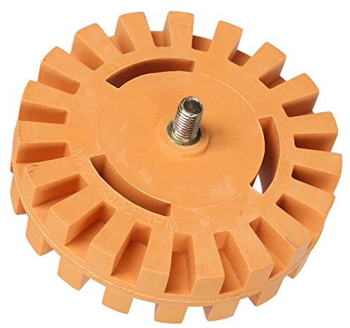 NOENNULL Gomma da Cancellare, Strumento per la Rimozione Pneumatica di Adesivi Autoadesivi per Auto con Adattatore, Ruota per Rimozione Adesivi da 4 Pollici per Decalcomanie, Gessati e