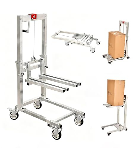 Handkurbel Material Hebewinde Stapler Tragbarer faltbarer Stahl-Palettenwagen Dolly für Haushaltsinstallationen und leichte Umzüge