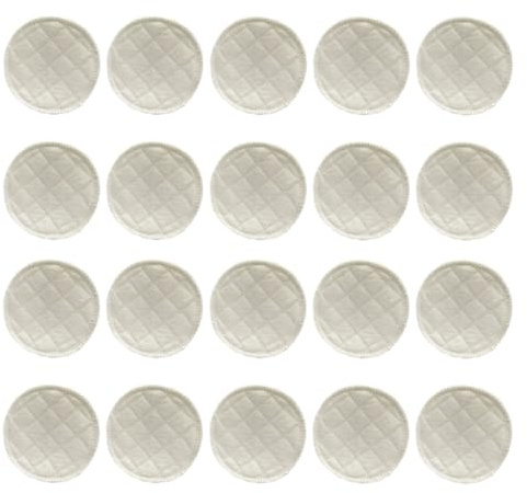 iplusmile Coppette Assorbilatte Protezione Morbida e Traspirante 20 Lavabili Riutilizzabili in Cotone Biologico per Allattamento per Mamme in Allattamento