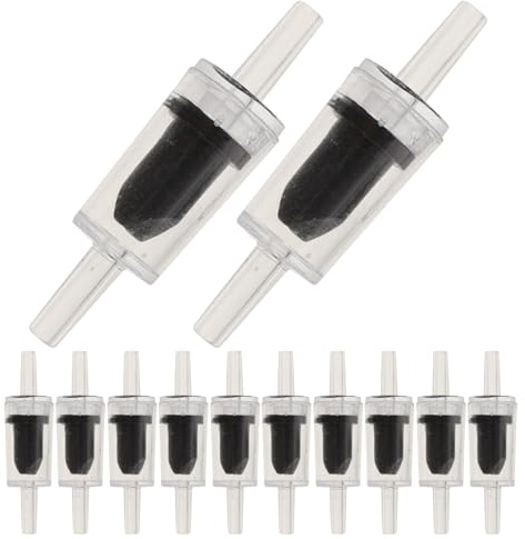 GALPADA Valvola di Ritegno in Abs Nero, Mantiene Flusso D'aria Stabile 12 Pezzi Compatibile e Resistente per Pompa Acquario e Aria per Pulizia Acquario