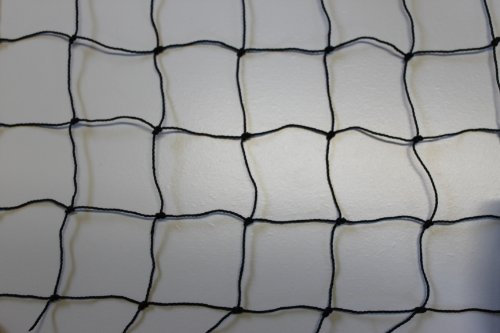 PieloBa Volierennetz - Tiergehege - Netz - schwarz - Masche 5 cm - Stärke: 1,2 mm - Größe: 10,00 m x 25 m