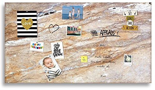 cuadros-lifestyle Markerboard/Magnettafel/Whiteboard aus Acrylglas | Verschiedene Größen | Steinoptik | inkl. Boardmarker und 10 Supermagneten, Größe:200x100 cm
