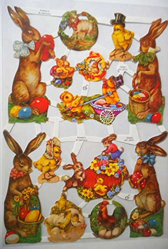 Glanzbilder Ostern Osterhase Hase EF 7206 Oblate Posiebilder Scrapbook Deko GWI 517