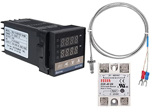 Digitaler Thermostat 0 ℃ ~ 1300 ℃ Alarm REX-C100 PID Regelung Für LED Heizung AC110 V-240 V