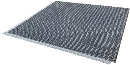 Chemelex NuHeat Uncoupling Membrane 10.6 Sq Ft Sheet (39 in x 39 in) NUMEM250 Non-Woven Polypropylene Heating Pad, Waterproof Anti-Fracture Floor Underlayment for Heating Systems, 25 Sheets Pack
