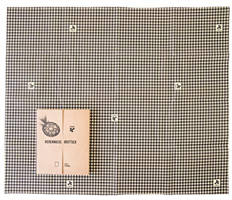 beegut XXL Bienenwachstuch für Brote, nachhaltiges Brottuch, aus Deutschland mit Bio Rohstoffen, hervorragend zum plastikfrei Brot aufbewahren 46x60cm