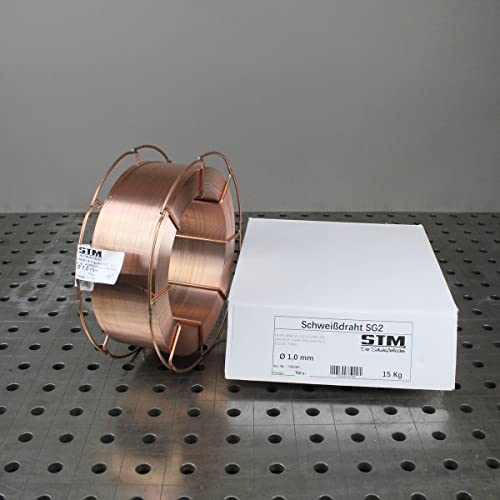 Schutzgas Schweißdraht Stahldraht SG2 1,0 mm CO2 G3Si1 MIG/MAG 0,5-15kg D100 D200 K300 (K300 15 Kg)