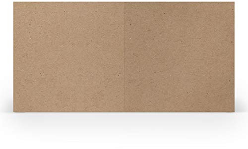 PAPERADO 250 Faltkarten Quadratisch - 15,7 x 15,7 cm - Kraftpapier - 220 g/m² - Blanko Doppelkarten Klappkarten Einladungskarten Basteln Geburtstag Hochzeit