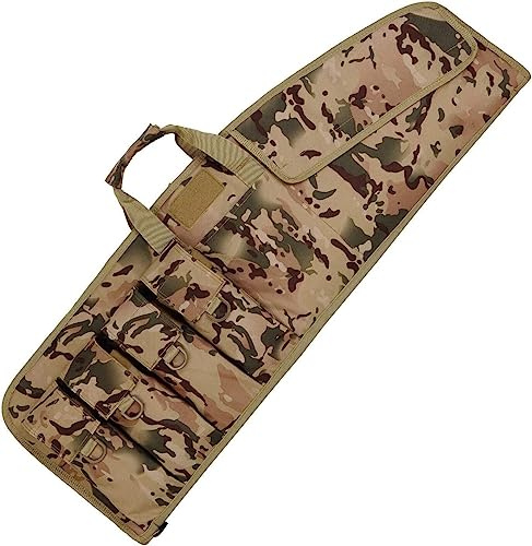 AUMTISC Long Soft Rifle-Soft Case Single Gun-Bag Tactical - Outdoor Carbine Padded Pistol Shotgun Airsoft Cases with 4 Magazine Pockets