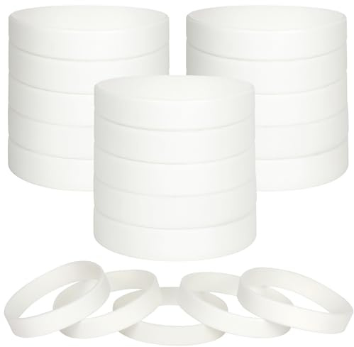 LVNRIDS 100 Stück Silikon Armbänder, Sport Party Gummi Elastic Armband Großhandel Bulk-Armband für Kinder Erwachsene