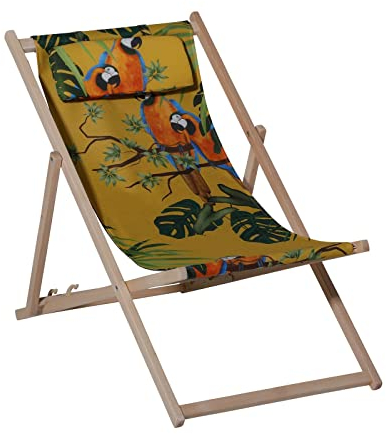 Madison Strandstuhl 'Riff Yellow', gelb, grün, ca. 7 x 123 x 55 cm
