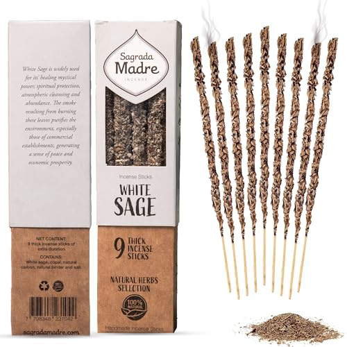 Sagrada Madre Weißer Salbei, 9 Sticks, 100 % natürlich