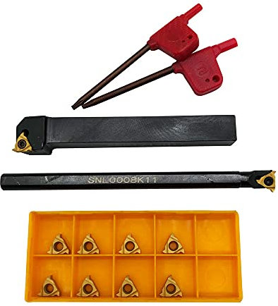 1/2 Lathe Threading Tool External/Internal Threading Holder SER 1212H11+ SNL 0008K11 Threading Holder with 11ER AG60 11IR AG60 Threading Inserts (SER1212H11+SNL0008K11+11ER AG60)