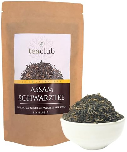 TeaClub Assam Schwarzer Tee Lose 500g – Second Flush Schwarztee, Black Tea | Kräftiger Second Flush Assam, Loser Ostfriesentee malzig-würzig, Golden Tips, glutenfrei, im Doypack aromasicher verpackt