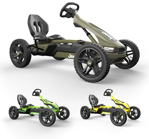 BERG Rally Jeep | Gokart für Kinder ab 4 Jahre | Pedal-Gokart im Jeep Design | Tretfahrzeug für Outdoor Abenteuer | Robustes Kinderfahrzeug