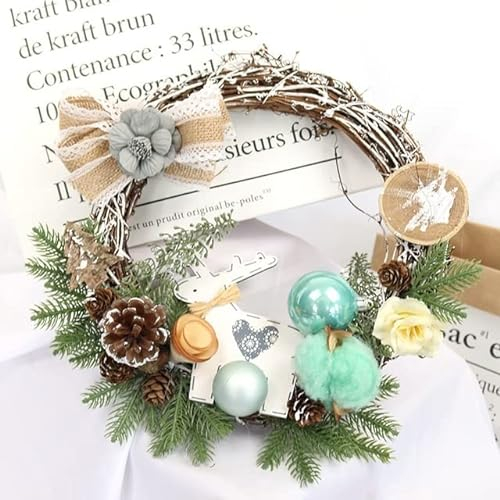 2023 Adventskranz Weihnachtsdeko Türbehang Fensterschmuck Neujahrsgeschenk Weihnachtsdeko Frohes Neues Jahr-02 30x30cm