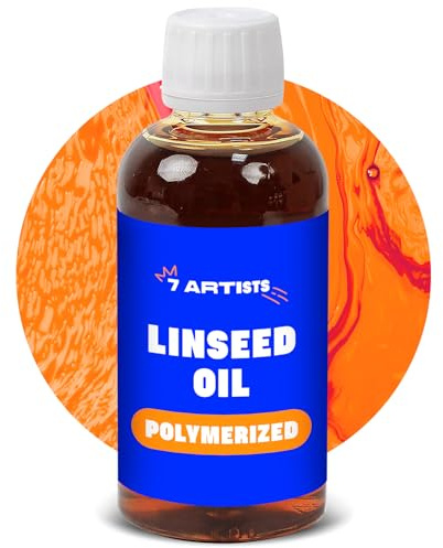 7 Artists Leinöl für Ölfarben Polymerisiertes 250 ml – Professionelles Malmittel in Künstlerqualität für Ölmalerei | Verbessert Haftung, Glanz & Farbtiefe | Ideal für Strukturmalerei & Schichtmalerei