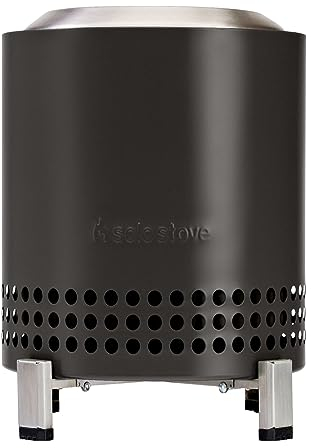 Solo Stove Mesa XL Tabletop Fire Pit with Stand | Low Smoke Outdoor Table Top Fire Pit | Fueled by Pellets or Wood, Stainless Steel, With Travel Bag, H: 21.8 x D: 17.8cm, 1 kg, Ash