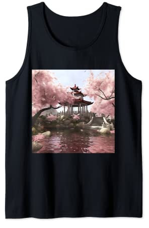 Sakura Symphony Décor jardin rose japonais Débardeur