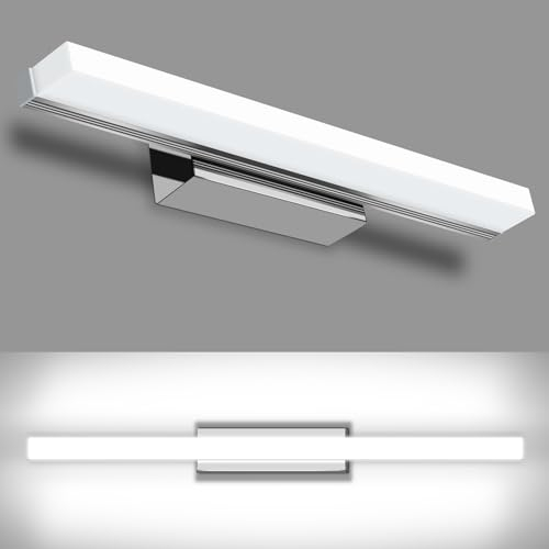 Kingwen LED Lampada da Specchio Bagno 8W 40cm Lampada da Bagno，Luce Specchio Bagno Bianco freddo 6000K， Luce per specchio da bagno Impermeabile IP44
