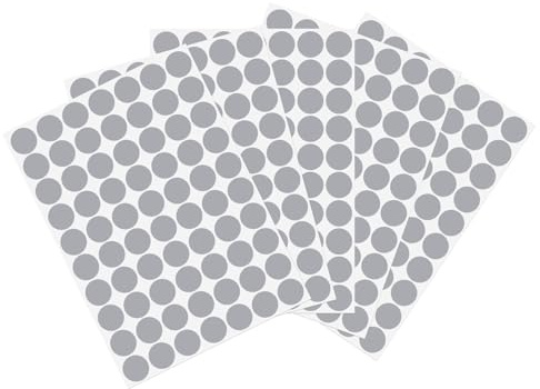 sourcing map 10 Sheet/700Pcs Screw Hole Cover Stickers, 18mm Dia PVC Self Adhesive Covers Caps Dustproof for Wood Furniture Cabinet Shelf Wardrobe, Gray