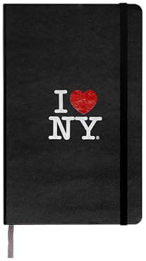 Moleskine Limited Edition I Love NY Notizbuch, groß, liniert, Schwarz, Hardcover (12,7 x 21,6 cm)