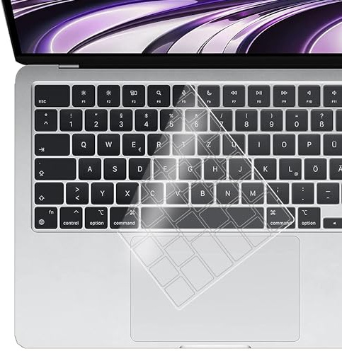 NPUOLS Cubierta de Teclado Delgada para MacBook Air 13.6 / Air 15 M4 M3 M2 A3240 A3241 A3113 A2681 A3114 A2941,MacBook Pro 14 / Pro 16 M5 M4 M3 M2 M1 - Español TPU Claro