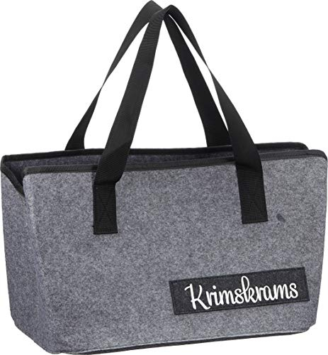 WORTGEFECHTE Filztasche mit lustigen Sprüchen für Kaminholz Einkaufstasche Zeitungskorb Shopper aus Filz faltbar Kaminholztasche Filzkorb (Krims Krams)