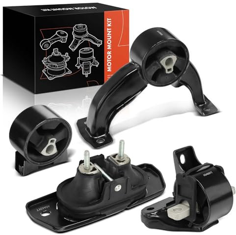 Frankberg 3x Vorne Hinten Motorlager + 1x Getriebelager Kompatibel mit Sebring JS 2.4 VVT 2007-2010 Sebring Cabriolet JS 2.4 VVT 2007-2010 Replace# 5085078AB 5085079AB