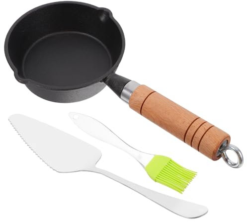 Amosfun Padella Antiaderente Padella per Pancake in Ghisa Piccola Utensile da Cucina Facile da Usare