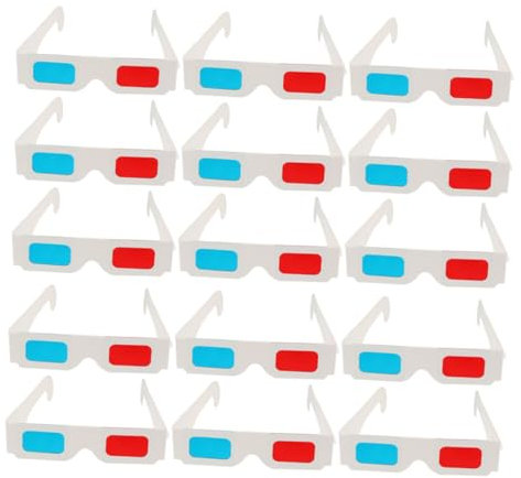 PHENOFICE Lunettes 3d En Carton Rouge Bleu Lunettes 3d Anaglyphes Papier Pour Films À La Maison 60pcs