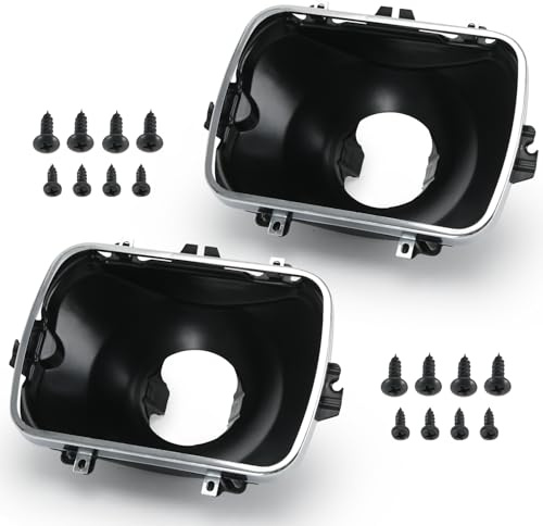 FQRANBO 42437 Headlight Bucket Kit, 5X7 Headlamp Bracket Mounting Kit Compatible with Chevrolet Express GMC Savana 1500 2500 3500 S‎afari Yukon Topkick Chevy Exprress 4500 K10 K20 K30 (2 Pack)