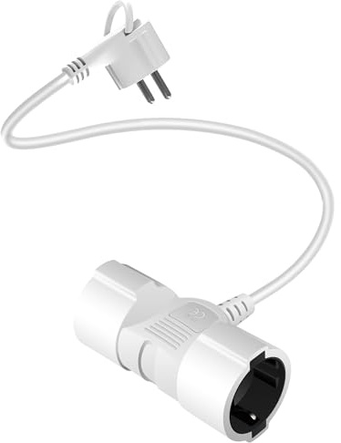 DKTYGER Doppelstecker für Steckdose, 1.5m Verlängerungskabel mit 2 schuko steckdosen, Mehrfachsteckdose 2 Fach Steckdose, doppel-verlängerung mit 2 schutzkontakt buchsen 2-Fach verteiler Max 3500W