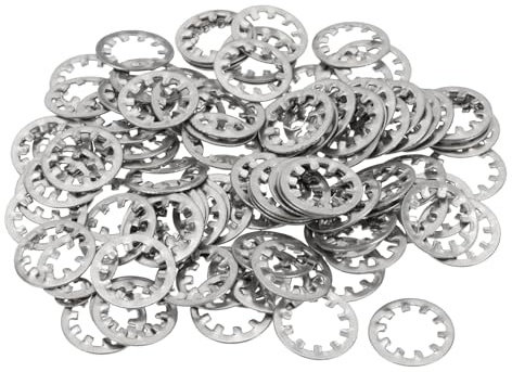 PATIKIL Arandelas De Bloqueo Con Dientes Internos M12, 100Pzs Arandelas De Bloqueo Dentadas De Acero Inoxidable 304 Kit De Surido Para Sujetadores Y Grapas, Color Plata