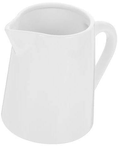 Cabilock lattiera in ceramica contenitori caraffa per sciroppo in ceramica brocca di porcellana brocca di latte in ceramica brocche di crema per il caffè Milk Carafe bianca