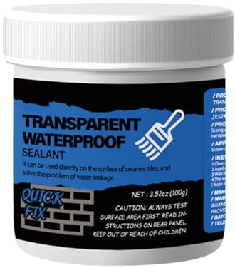 Revestimiento impermeable transparente impermeable invisible | Sellador impermeable para reparación de fugas (100 g) para uso interior y exterior