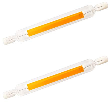YAKAiYAL 10W R7s LED Birne 118mm COB Filament Beleuchtung Warmweiß 3000K 220V Doppelsockel J118 LED Linear Tube Glühbirne 360 Grad Leuchtmittel Nicht-Dimmbar 2-Stück