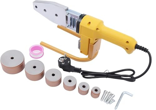 Saldatrice a manicotto, 850 W, professionale e potente, diametro 20 – 63 mm, PPR, 0 – 380 °C, regolazione della temperatura, saldatrice in plastica, per tubi