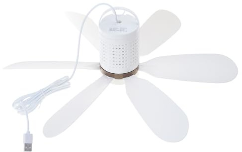 XuQiZZpp Petit ventilateur de plafond USB silencieux USB 5 V 5 W à suspendre pour dortoirs et marchés en plein air Camping plafond