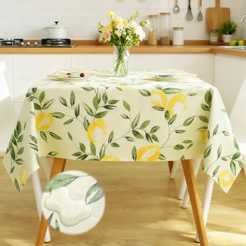 Tischdecke Outdoor Wetterfest, Tischdecke Bierzeltgarnitur, Garten Tischdecken für Draußen, Rechteckig Table Cloth für Garten, Balkon, Camping, Party und Tischdeko (Gelb, 180×140cm)