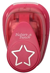 Vaessen Creative Motivstanzer 3D Stern - Lochstanzer 2,2 x 2,4 cm - Pop Up Stanzer für Kartengestaltung, Scrapbooking, Journaling - Kartenbasteln