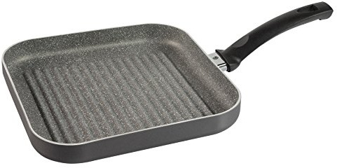 BALLARINI Grillpfanne, antihaftbeschichtet, 27 cm, quadratisch, grau
