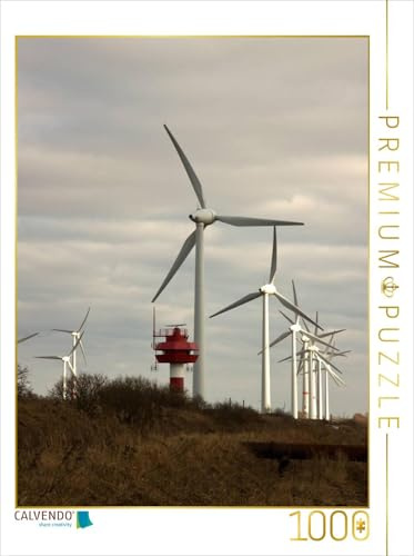 CALVENDO Puzzle Radarturm an der Windkraftanlage | 1000 Teile Lege-Größe 48 x 64 cm Foto-Puzzle für glückliche Stunden