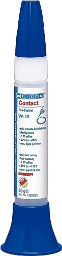 WEICON Contact VA 20 Cyanacrylatklebstoff 30 g farblos | Sekundenkleber für Gummi, Holz, Metall, Kunststoff