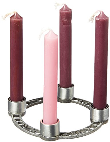 Cathedral Art (Abbey & CA Gift) Personal Advent Candleholder Wreath, Purple