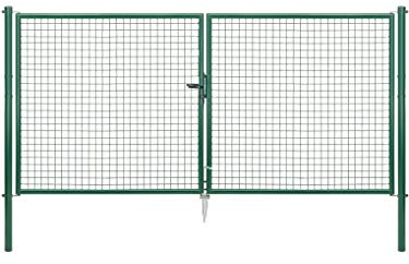 Alberts 603106 Wellengitter-Doppeltor | verschiedene Breiten und Höhen | grün | Breite 300 cm | Höhe 150 cm