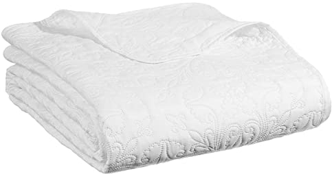 Atmosphera - Dessus de lit + 2 taies Arabesque Ivoire - 260x240 cm