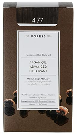 Korres Argan Öl hochentwickelte Coloration,dark choco 4.77, 1er Pack (1 x 145 ml)